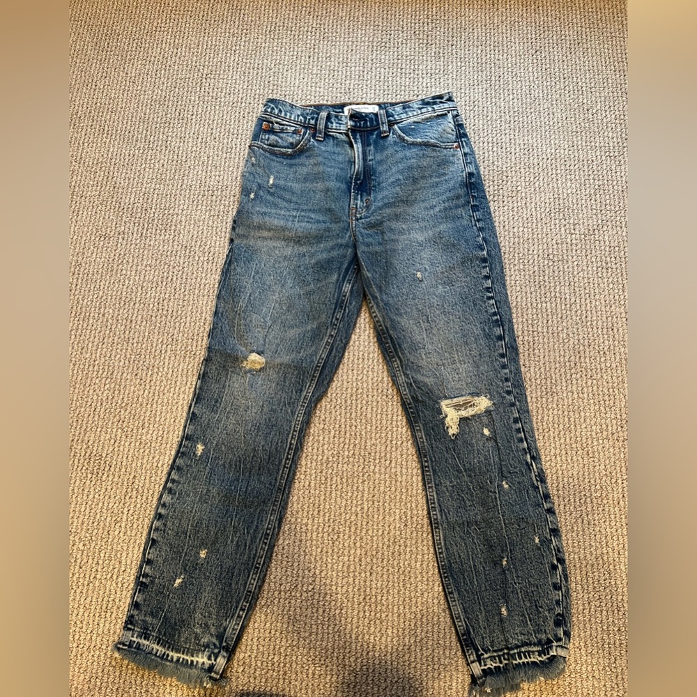 Abercrombie high rise mom jeans